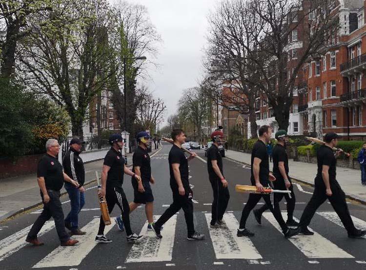 Neyland enjoy the sights as they emulate The Beatles on the Abbey Road Zebra Crossing